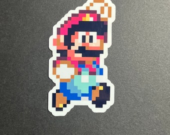 Super Mario Bros. Mario Waterproof Sticker Super Mario Brothers decals video games vintage gaming