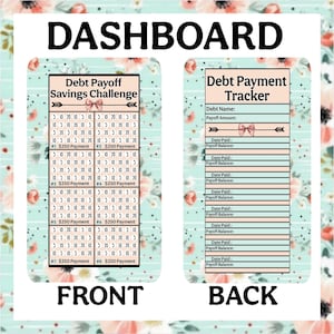 Debt Payoff Dashboard | 2k |Savings Challenge | Budget Binder | A6 | Hole-Punched | Envelope | Debt Tracker afbeelding 4