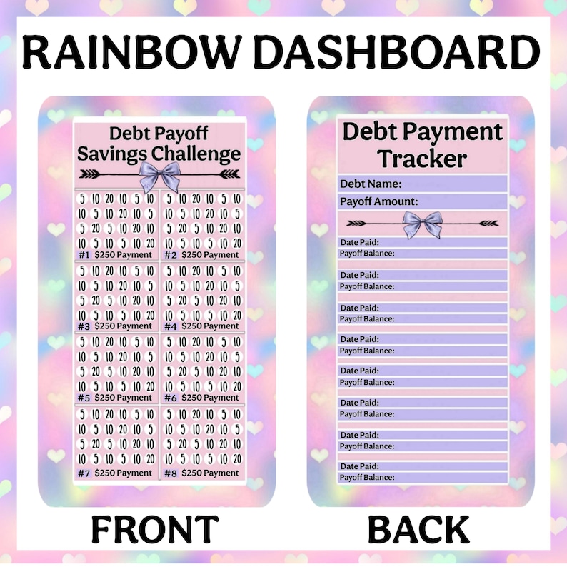 Debt Payoff Dashboard | 2k |Savings Challenge | Budget Binder | A6 | Hole-Punched | Envelope | Debt Tracker afbeelding 5