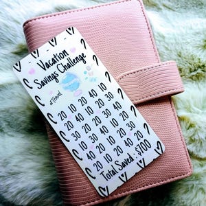 Vacation | Savings Challenge | Budget Binder | Cash Stuffing | A6 | Laminated | Low-income