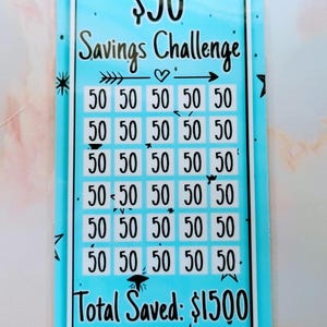 Défi d'économies de 5 l 10 l 20 laminé | Intercalaires A6 Budget 50 dollar challenge