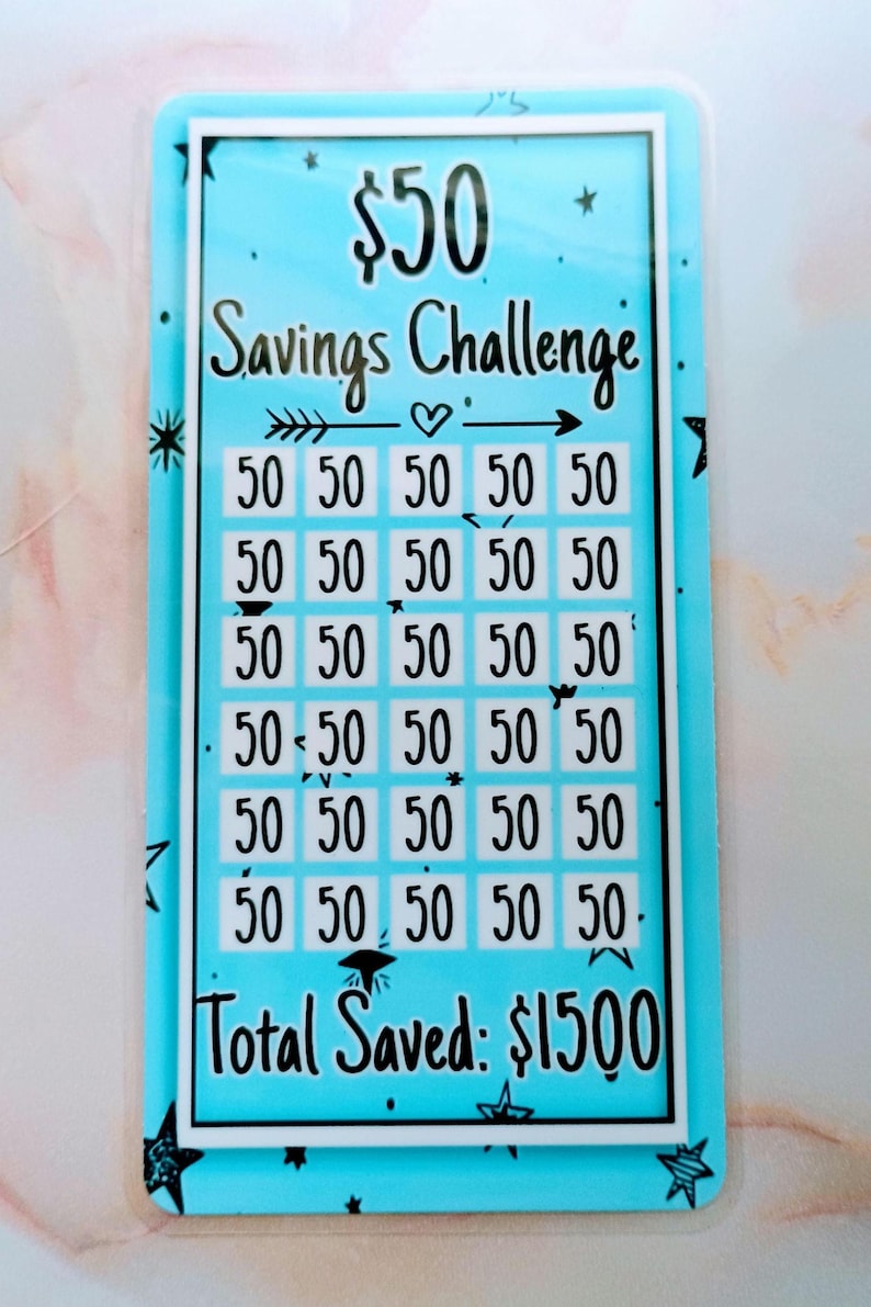 Défi d'économies de 5 l 10 l 20 laminé | Intercalaires A6 Budget 50 dollar challenge