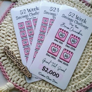 2027 52 Week Savings Challenge Inserts: Laminated Budget Tracker
