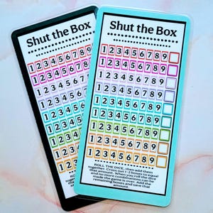 Shut The Box | Savings Challenge | Dice | Budget Binder | Cash Stuffing | A6 | Laminated | Low-income | Game | Rainbow