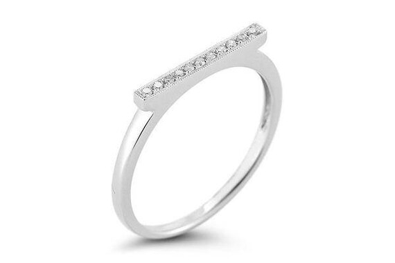 Dana Rebecca Designs Sylvie Rose Diamond Bar Ring White - Sylvie Rose Diamond Bar Pendant Necklace Dana Rebecca Designs Dana Rebecca Designs Sylvie Rose Diamond Bar Ring White - Sylvie Rose Diamond Bar Pendant Necklace Dana Rebecca Designs
