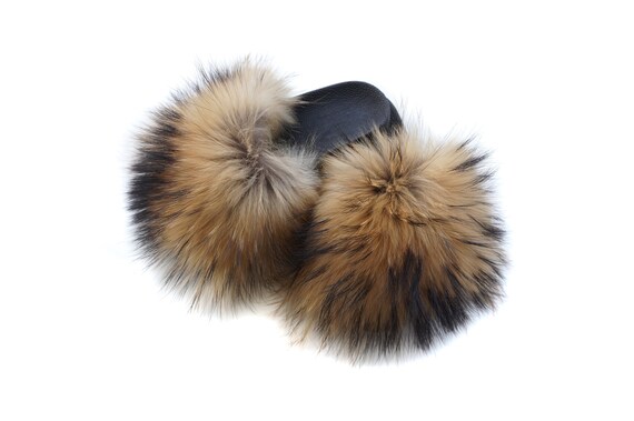 furry slipper slides