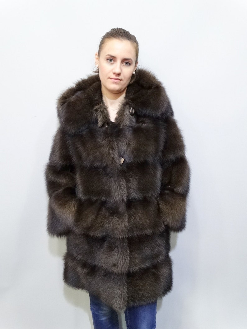 Manteau en fourrure véritable de la vraie fourrure fourrure Etsy