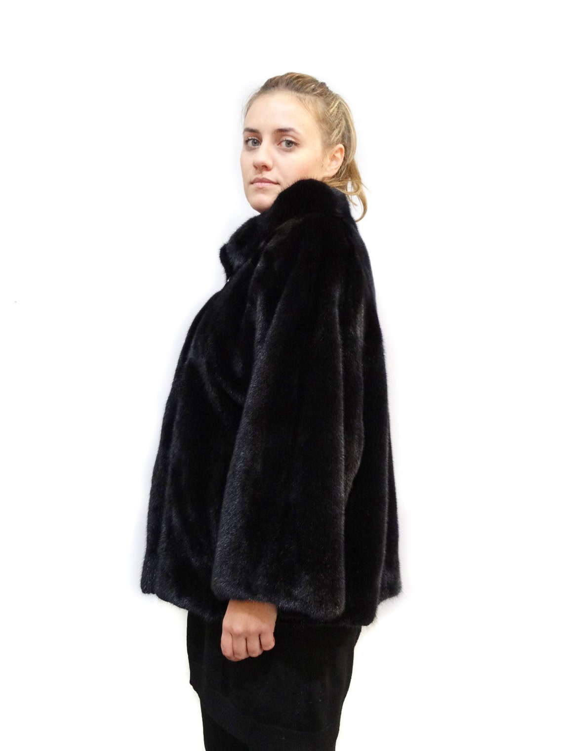 Plus size fur jacketreal mink furplus size furbig size | Etsy