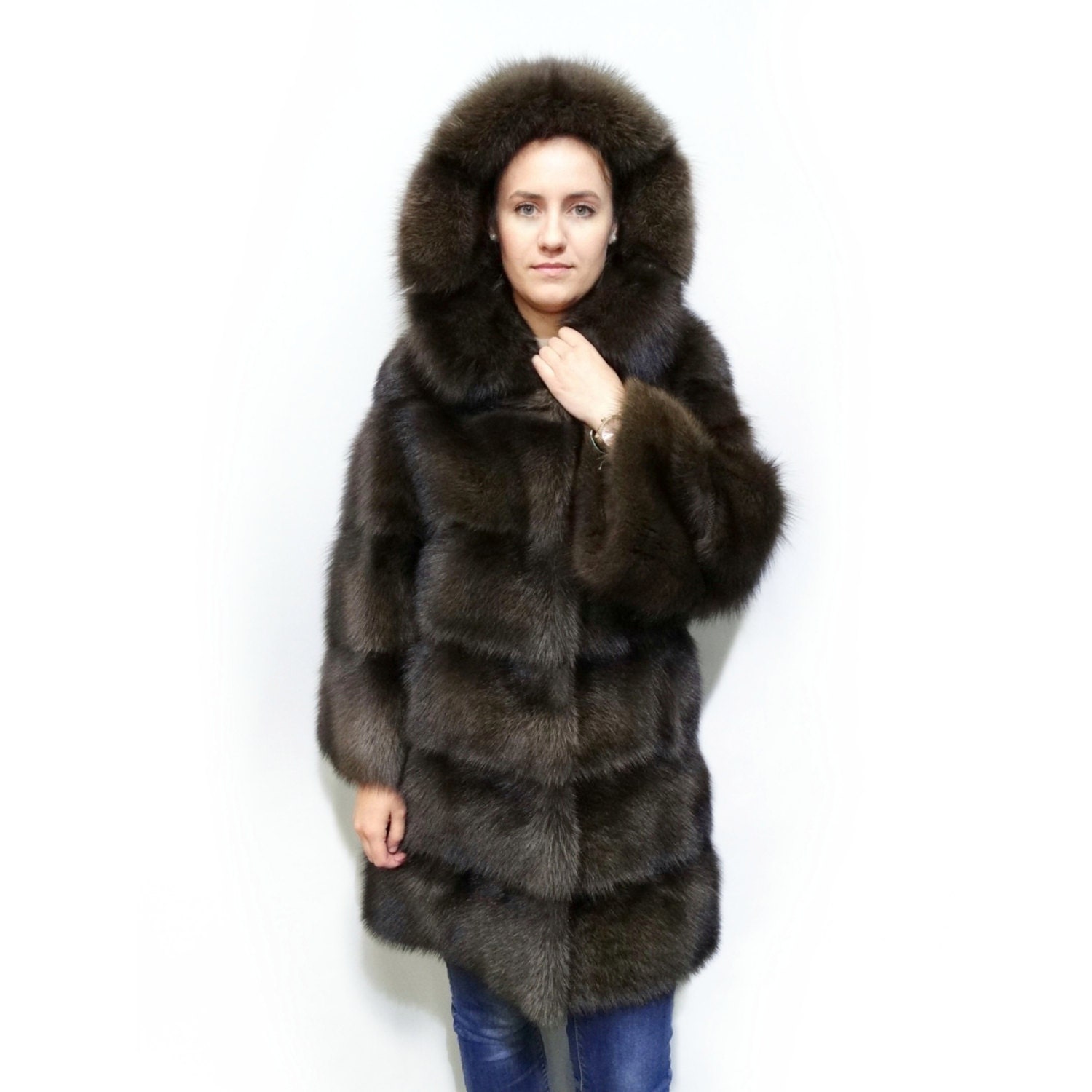 Manteau en fourrure véritable de la vraie fourrure fourrure Etsy