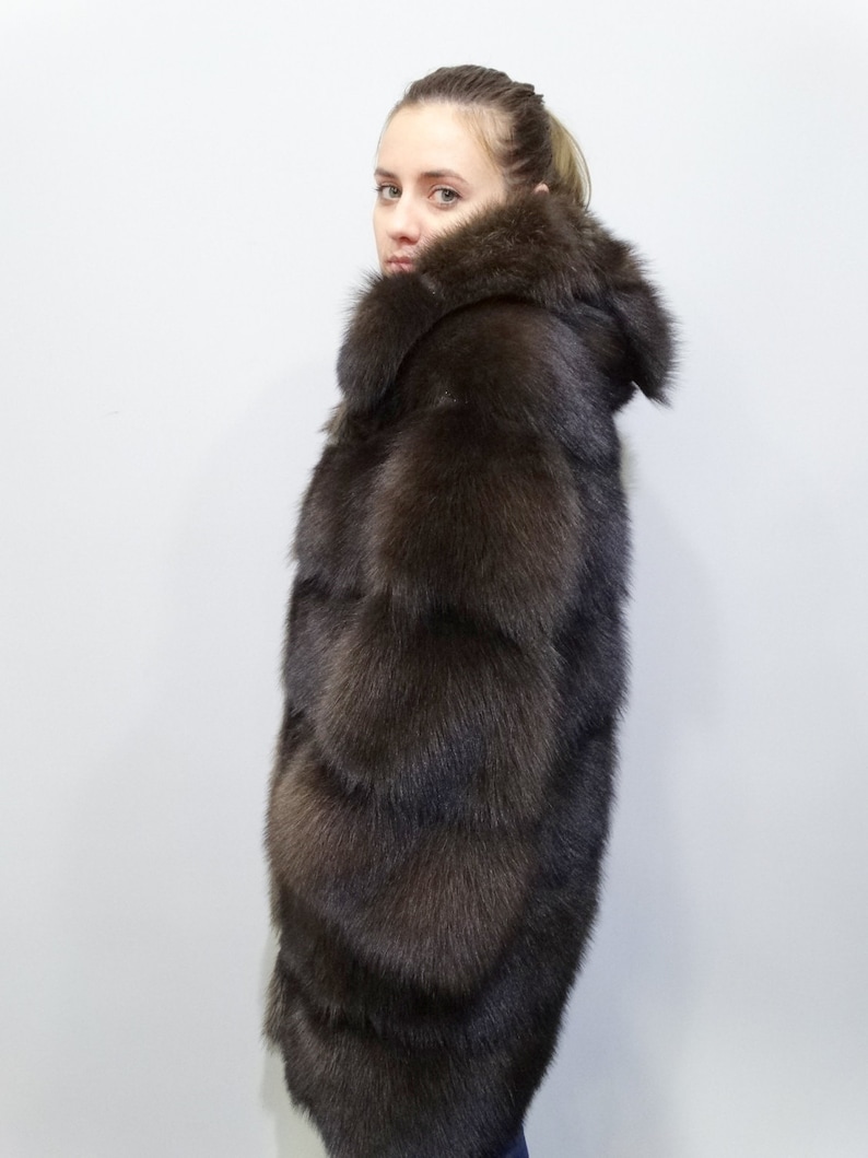 Manteau en fourrure véritable de la vraie fourrure fourrure Etsy