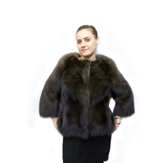 Chanel JacketReal Fur Fisher JacketWinter jacketShort | Etsy