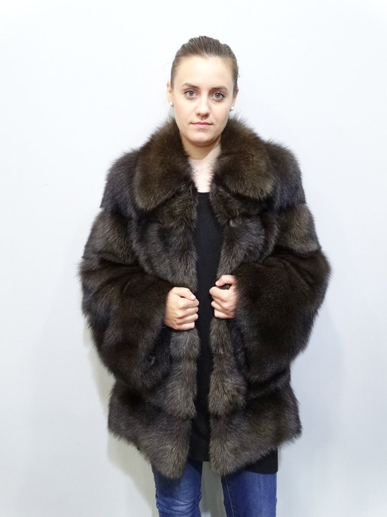 Luxury giftReal Fur Fisher CoatFisher Jacket Fisher | Etsy