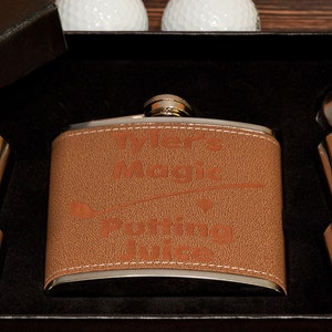 Personalized Golf Player Flask, Customized Golf Gift for Husband ...