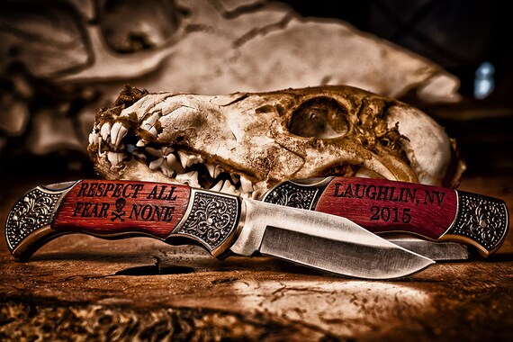 Gift for Him! Personalized Hunting Knife, Custom Laser Engraved Biker Gift for Him, Motorcycle Fan, Hunter, Man Cave, Christmas, Birthday