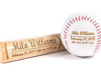 Personalized Birth Announcement Baseball Bat, Baby Boys Gift, Newborn Gift, Baseball Baby Gift, Baby Shower Party, Baseball Moms, Nursery