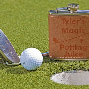 Personalized Golf Player Flask, Customized Golf Gift for Husband, Friend, Birdie Flask, Swing Juice, Gift for Golf Tournament, Golf Club