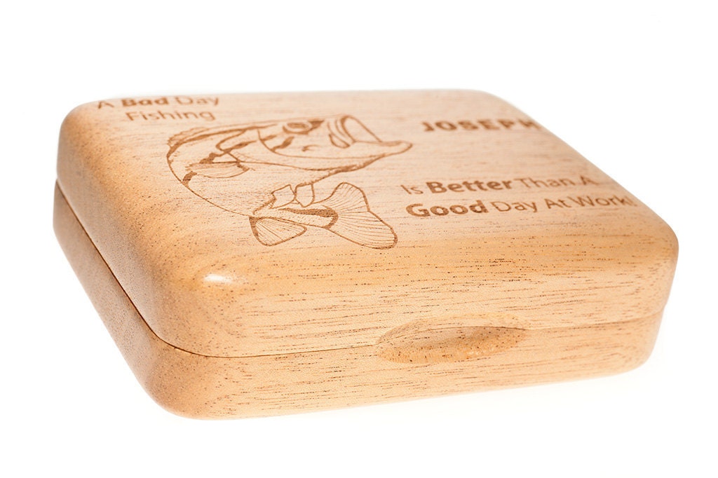 Christmas Gift Fly Fishing Box Personalized Fishing Lure Box Etsy