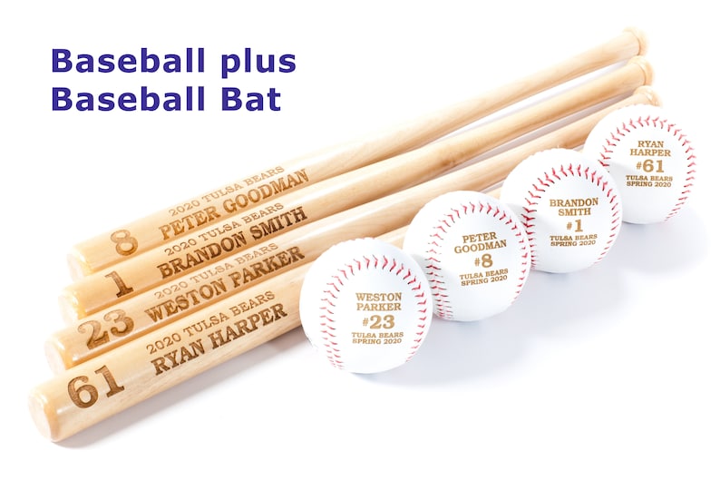 Engraved Junior Baseball Bat Personalized Team Baseball Bat Etsy