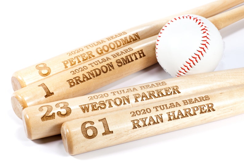 Engraved Junior Baseball Bat, Personalized Team Baseball Bat, Gift for Coach, Trophy for Awards, Teams, Sponsors, Sports, Baseball Fan