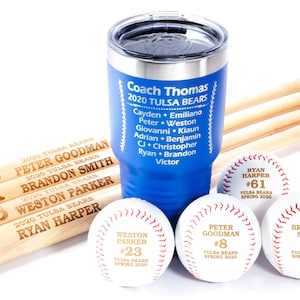 Baseball Coach, Little League Tumbler, Insulated Travel Mug, Personalized Engraved Tumbler, Customized for Clubs, Leagues, Coaches, Teachers