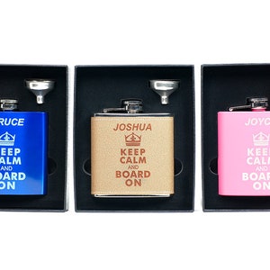 Personalized Ski & Snowboard Flask, Customized Gift for Ski Trip, Snowboard, Snow Slopes Ski, Winter Vacation, Snow Buddies