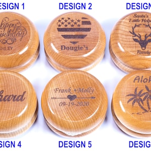 Customized Wooden YoYo, Personalized for Birthday Gift, Christmas, Anniversary, Party Favors, Children Stocking Stuffer, Kids & Youth Gift