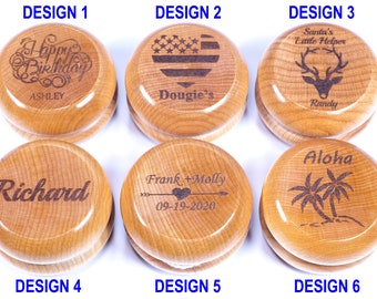 Customized Wooden YoYo, Personalized for Birthday Gift, Christmas, Anniversary, Party Favors, Children Stocking Stuffer, Kids & Youth Gift