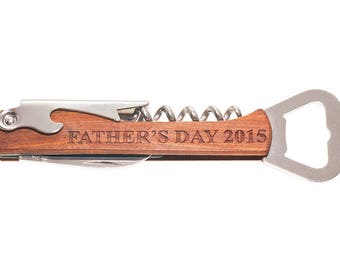 Personalized Wine/Beer Bottle Opener for Father's Day, Gift for Him, Best Dad, Grandpa, Best Husband for Christmas, Birthday or Retirement