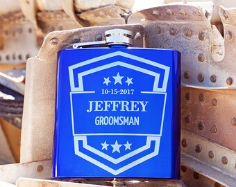 Personalized Wedding Flask, Custom Laser Engraved Hip Flask, Gift for Best Man, Bachelor Party, Birthday, Groomsmen, Party Favor, Invitation