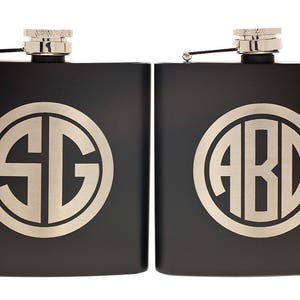 Personalized monogram Flask, Custom Engraved Hip Flask in RED, BLUE ...
