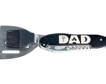 Father's Day Gift: Personalized 5-in-1 BBQ Multi Tool for Dad, custom engraved grilling set, Folding BBQ Tool, Grillmaster, Barbecue