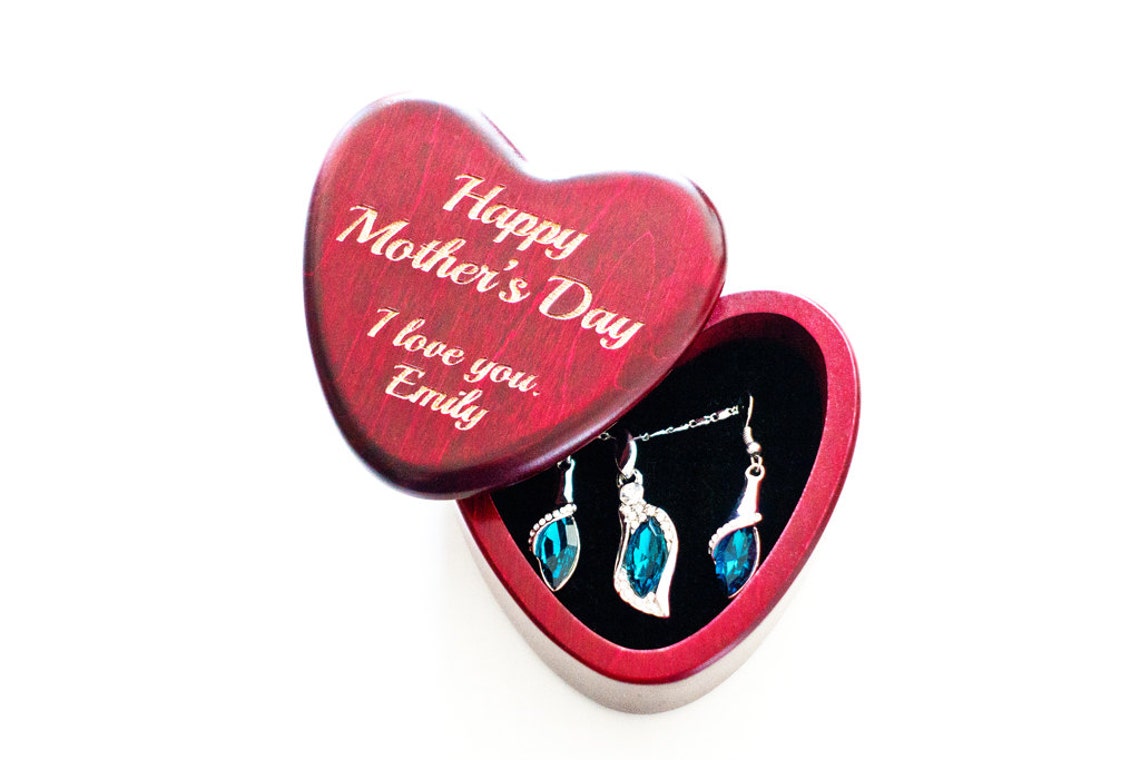 Mothers Day Jewelry Box Wooden Ring Box Handcrafted Etsy