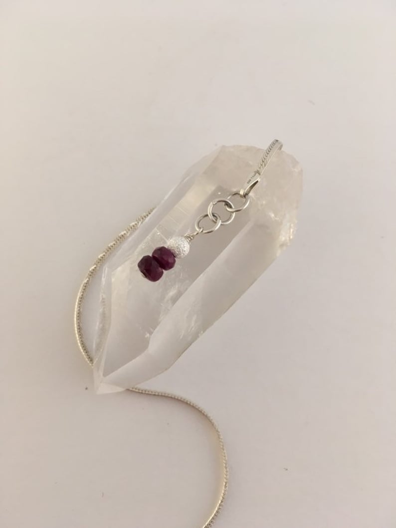 791 Herringbone chain bracelet with ruby S