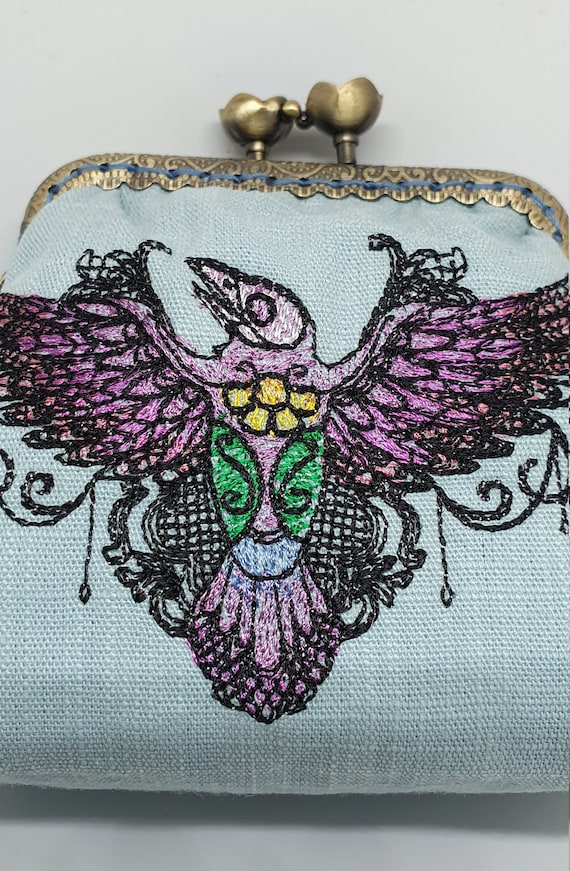 CP 765.  Bella Muerte- Cuervo. Coin purse