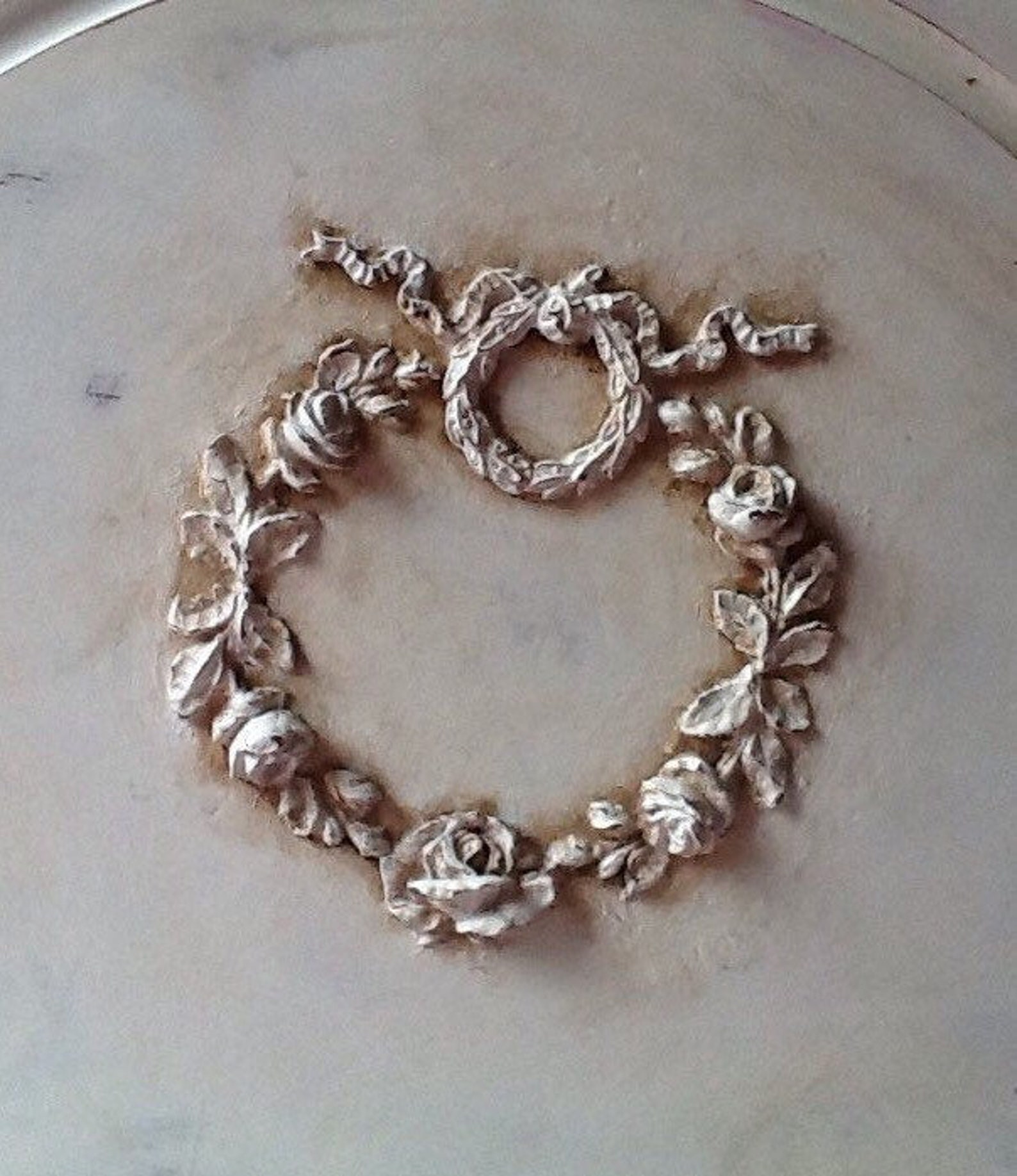 Shabby Chic Wreath Six Mouldings Resin Appliques With Farrow Etsy