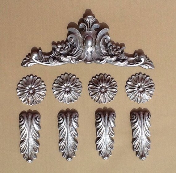 Set Of Furniture Appliques Furniture Embellishments Shabby Etsy