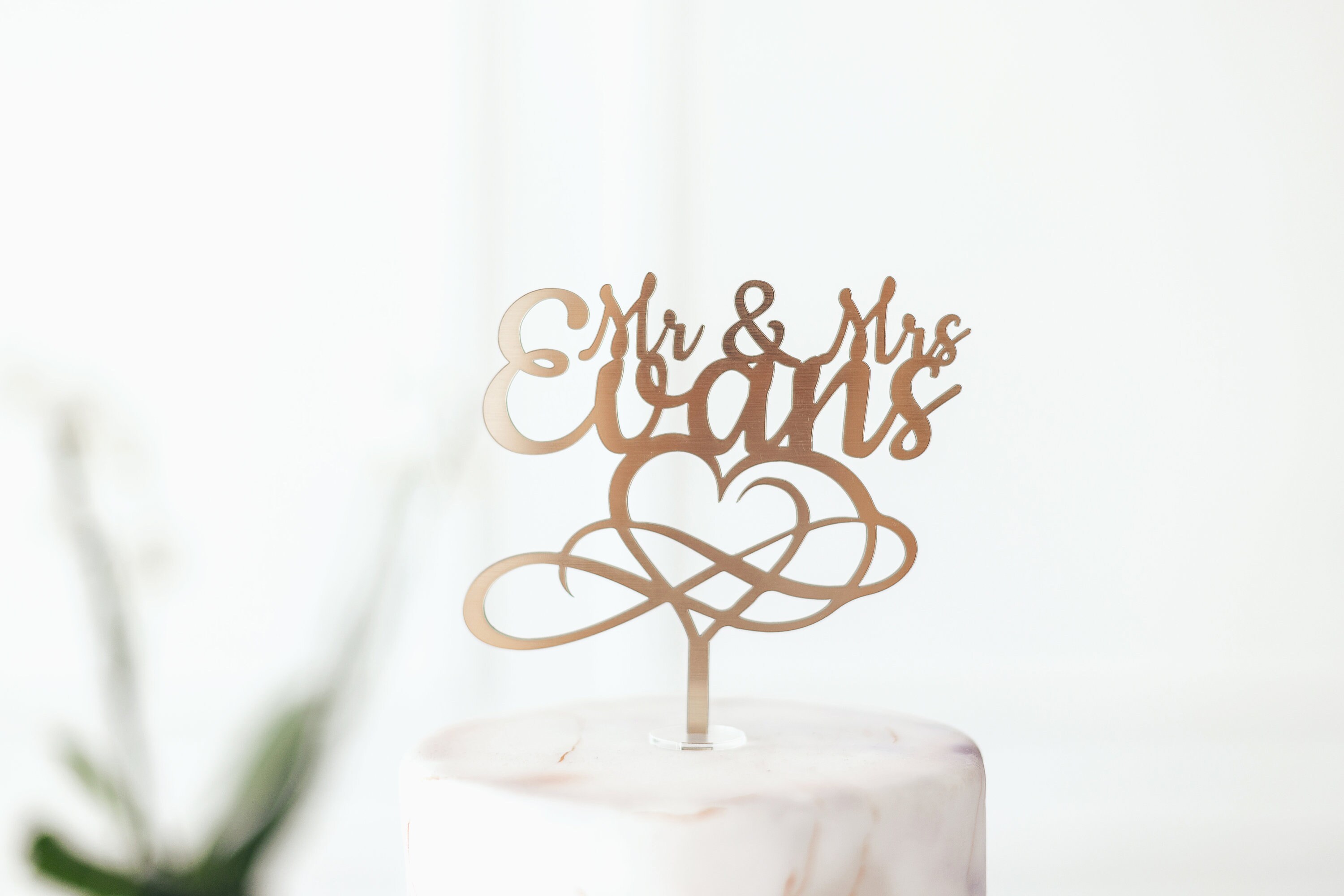 Gold Mr and Mrs Cake Toppers Custom Cake Topper Personalized Etsy