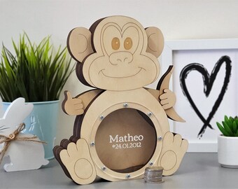 Personalized gift, Wooden piggy bank, Piggy banks for boys