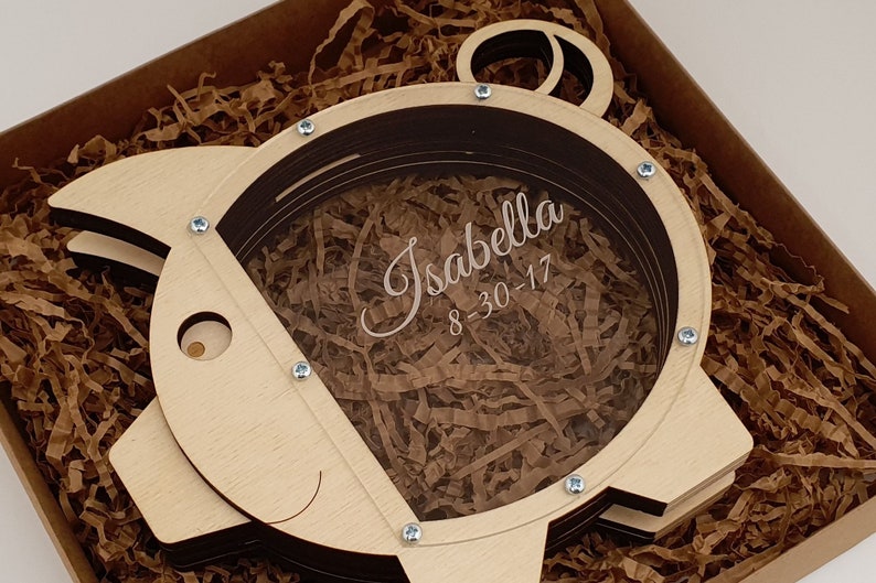 Wooden Piggy Bank Adult Personalized Piggy Banks for Boys Etsy