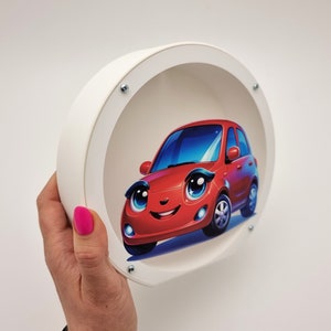 Personalized car piggy bank for girls, Cute and funny birthday gift for car lovers, 3d printed of PLA plastic image 4