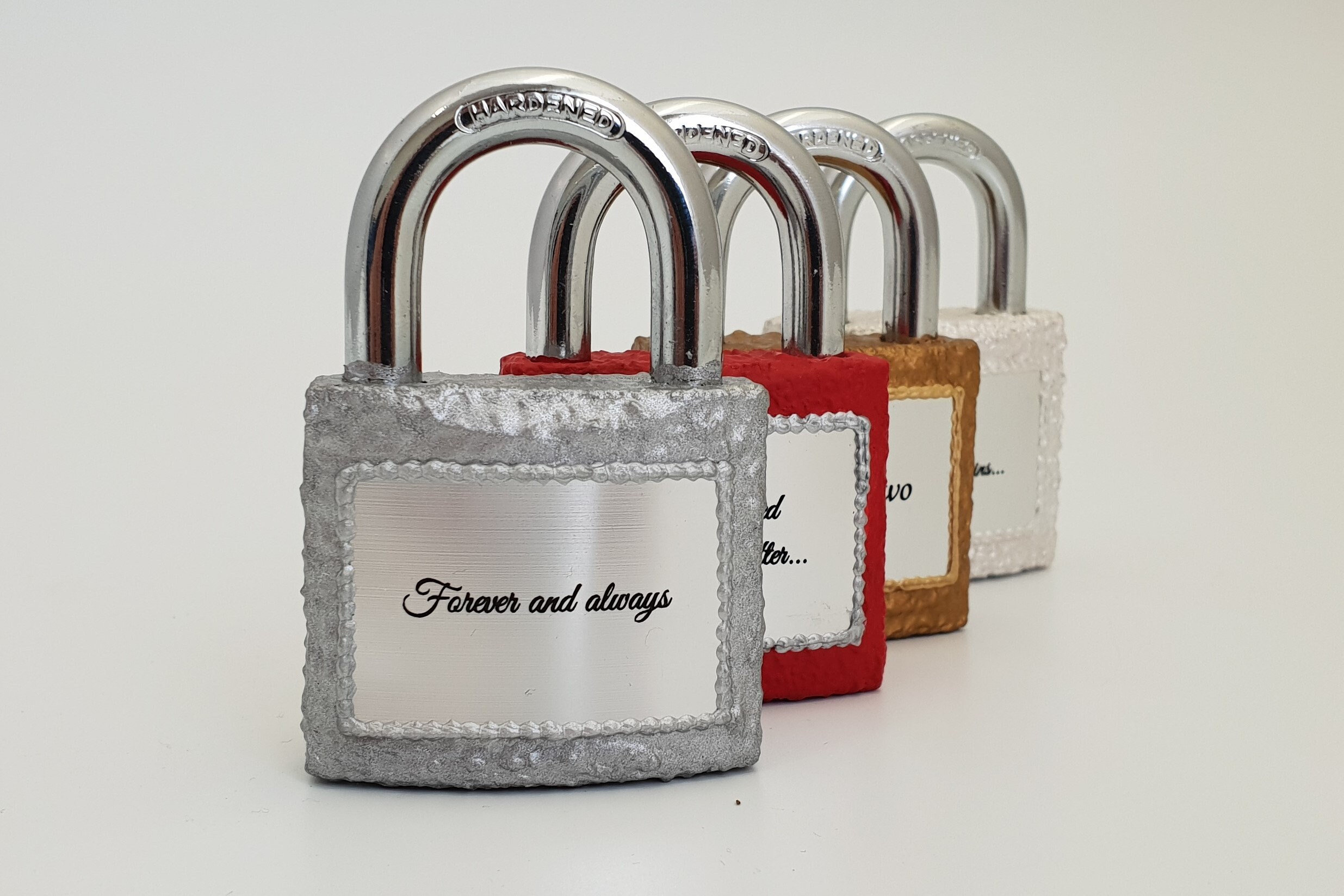 WHITE Engraved lock Personalized lock Newlywed gift Etsy