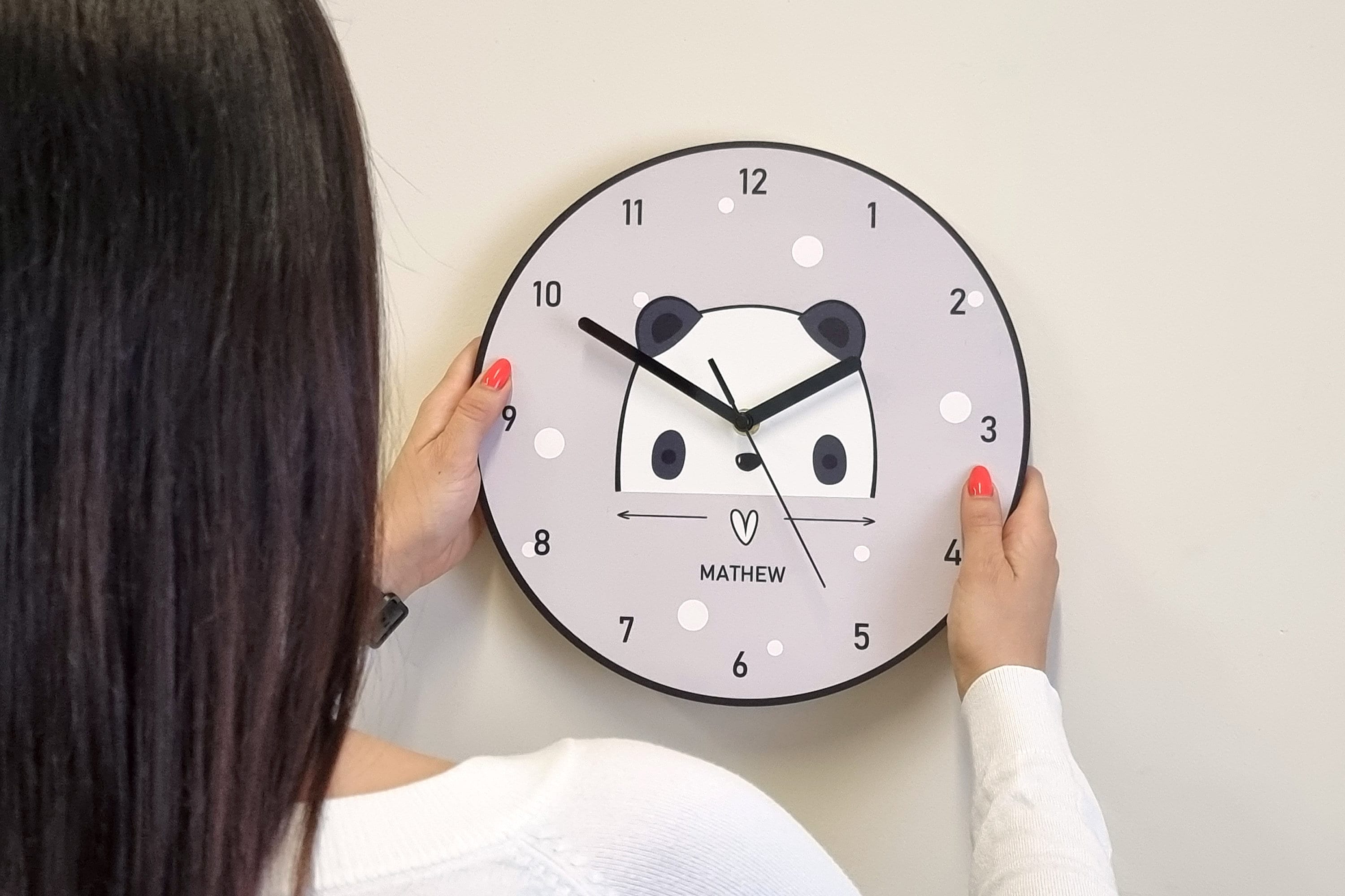 OMING Despertador Niños Animal Panda Alarma Reloj Reloj Dormitorio  Estudiante Escritorio Creativo Reloj Desk Reembolso Péndulo Adornos de  Escritorio