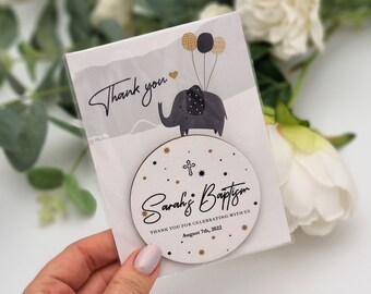 Christening favors, Thank you gift for guests, Personalized baptism magnets