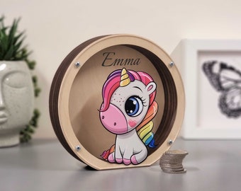 Salvadanai unicorno per bambine, salvadanaio personalizzato
