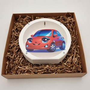 Personalized car piggy bank for girls, Cute and funny birthday gift for car lovers, 3d printed of PLA plastic image 2