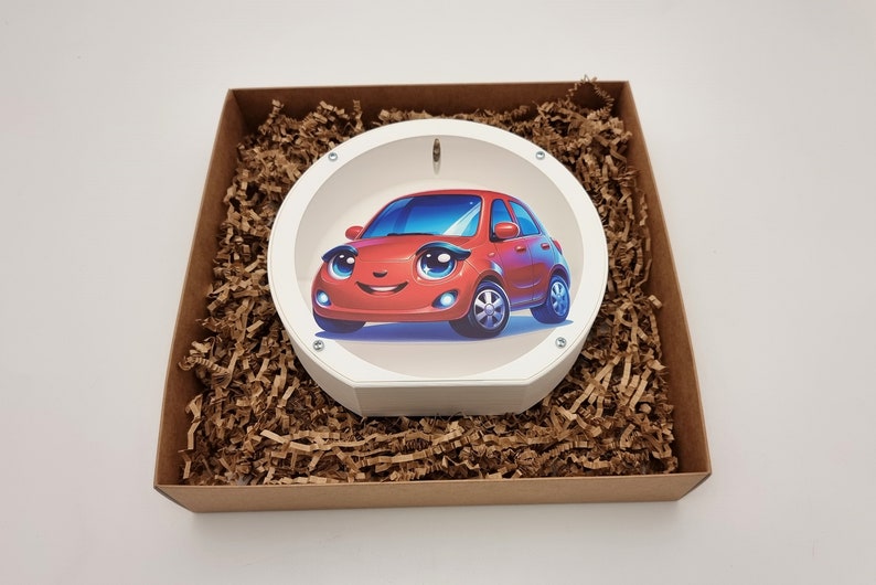 Personalized car piggy bank for girls, Cute and funny birthday gift for car lovers, 3d printed of PLA plastic image 2