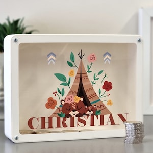 Salvadanai stampati in 3D per ragazzi, regalo di compleanno personalizzato, grazioso salvadanaio con nome