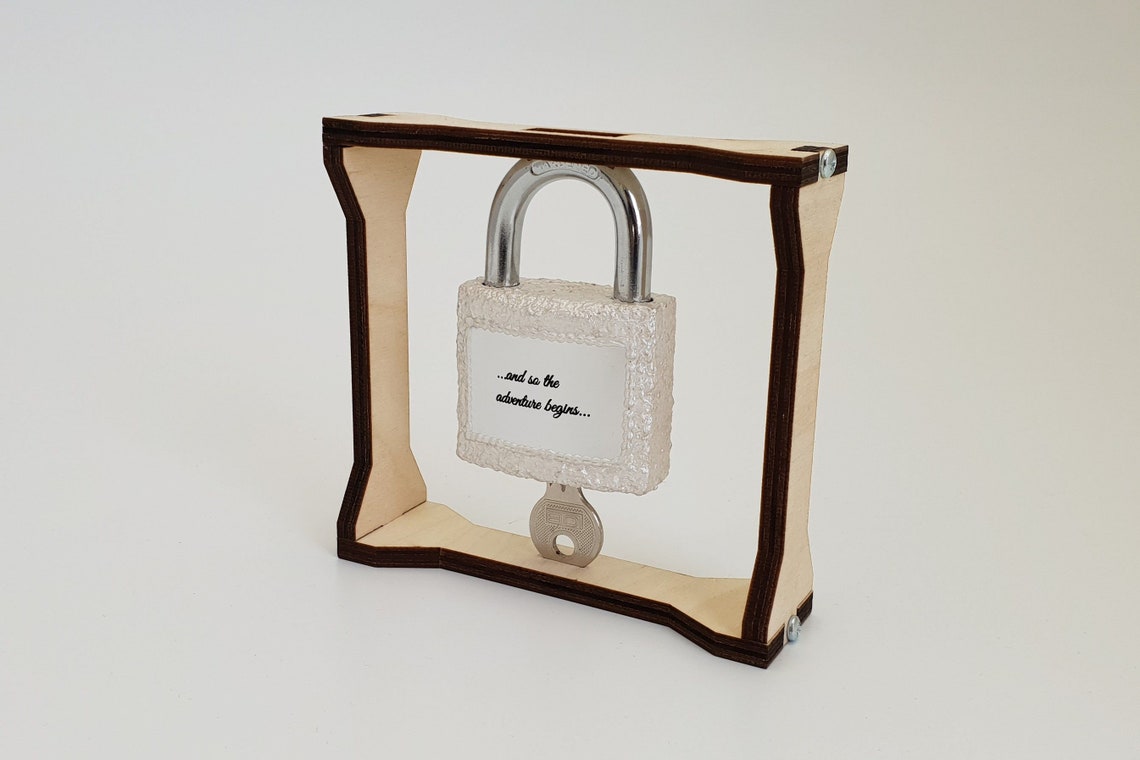 WHITE Engraved Lock Personalized Lock Newlywed Gift Etsy
