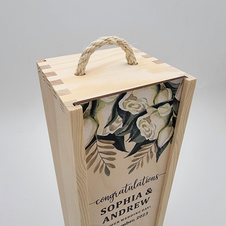 Personalized Wine Bottle Box Wine Gift Box for Wedding - Etsy
