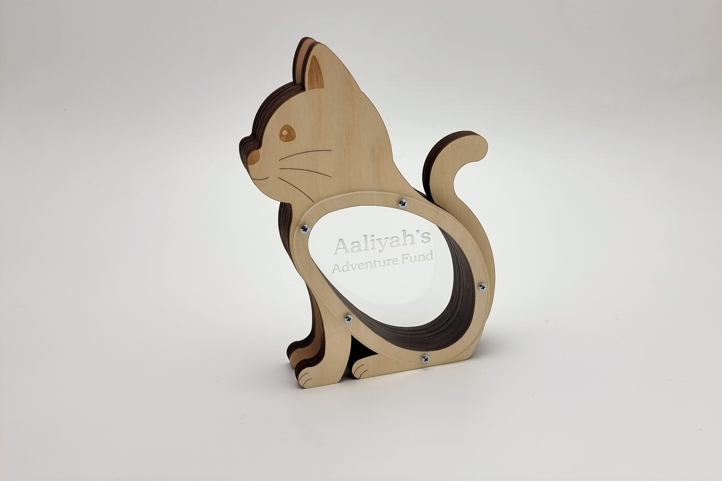 Cat Piggy Bank Wooden Piggy Bank Cat Lover Gift Etsy